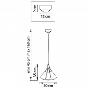 Люстра Lightstar Cone 757150 цвет плафона/подвески Белый, цвет арматуры Красный-8