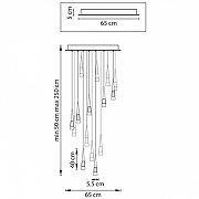 Люстра Lightstar Cone 757161 цвет плафона/подвески Белый, Прозрачный, цвет арматуры Красный-6