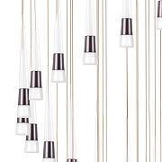 Люстра Lightstar Cone 757361 цвет плафона/подвески Белый, Прозрачный, цвет арматуры Красный-5