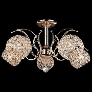 Люстра на штанге Eurosvet Mirage 7777/5 золото цвет плафона/подвески Золото, Прозрачный, цвет арматуры Золото-1