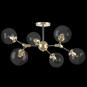 Люстра на штанге Lightstar Beta 785063 цвет плафона/подвески Прозрачный, цвет арматуры Золото, Черный-1