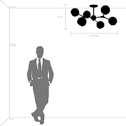 Люстра на штанге Lightstar Beta 785063 цвет плафона/подвески Прозрачный, цвет арматуры Золото, Черный-2
