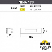 Встраиваемый светильник Fumagalli Nina 7C1.000.000.BYK1L цвет Бронза-2