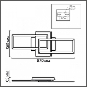 Накладной светильник Lumion Goldy 8021/90CL цвет плафона/подвески Белый, Черный, цвет арматуры Золото, Черный-7