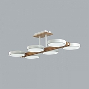 Люстра на штанге Lumion Plato 8030/108CL цвет плафона/подвески Белый, цвет арматуры Белый, Коричневый-5