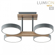 Люстра на штанге Lumion Plato 8031/72CL цвет плафона/подвески Белый, Серый, цвет арматуры Коричневый, Серый-1