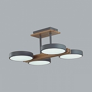 Люстра на штанге Lumion Plato 8031/72CL цвет плафона/подвески Белый, Серый, цвет арматуры Коричневый, Серый-5
