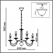 Люстра Lumion Incanto 8033/10 цвет арматуры Медь, Прозрачный-10