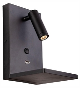 Бра с полкой Lightstar Muro 808527 цвет черный