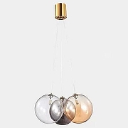 Подвесной светильник iLamp Drop 8110P/3 BR-MLT цвет плафона/подвески Дымчатый, Прозрачный, Янтарный, цвет арматуры Латунь