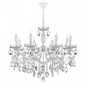 Люстра Lumion Snow 8189/8 цвет плафона/подвески Прозрачный, цвет арматуры Белый-2