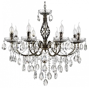 Люстра Lumion Linn 8190/8 цвет плафона/подвески Прозрачный, цвет арматуры Латунь, Прозрачный