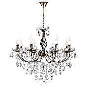 Люстра Lumion Linn 8190/8 цвет плафона/подвески Прозрачный, цвет арматуры Латунь, Прозрачный-1