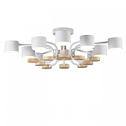 Люстра Lumion Rondo 8196/10C цвет плафона/подвески Белый, цвет арматуры Белый, Коричневый-1