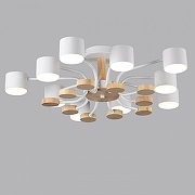 Люстра Lumion Rondo 8196/10C цвет плафона/подвески Белый, цвет арматуры Белый, Коричневый-3