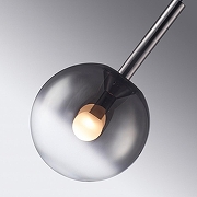 Подвесной светильник iLedex Aura 8615P-1L BK-SM цвет плафона/подвески Дымчатый, цвет арматуры Черный-3