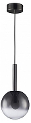Подвесной светильник iLedex Aura 8615P-1M BK-SM цвет плафона/подвески Дымчатый, цвет арматуры Черный-1
