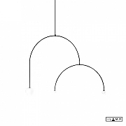 Подвесной светильник iLamp North 8628P/3 BK-WH цвет плафона/подвески Белый, цвет арматуры Черный