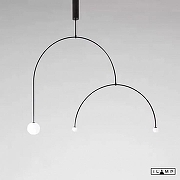 Подвесной светильник iLamp North 8628P/3 BK-WH цвет плафона/подвески Белый, цвет арматуры Черный-1