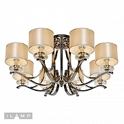Люстра на штанге iLamp London 88389/8 CR цвет плафона/подвески Белый, цвет арматуры Хром-1