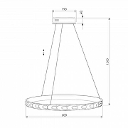 Подвесной светильник Eurosvet Cha1n 90163/1 сатин-никель цвет плафона/подвески Белый, Никель, цвет арматуры Никель-5