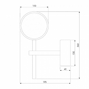 Бра Eurosvet Mon1ca 90173/1 хром 5W цвет плафона/подвески Белый, цвет арматуры Хром-4
