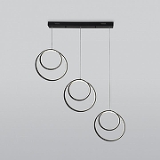 Подвесной светильник Eurosvet Flow 90308/3 черный цвет плафона/подвески Белый, Черный, цвет арматуры Черный