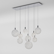 Подвесной светильник Eurosvet Gem1n1 90353/9 хром цвет плафона/подвески Прозрачный, Хром, цвет арматуры Хром-1