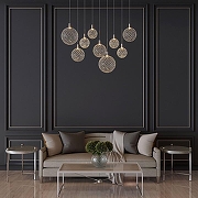 Подвесной светильник Eurosvet Gem1n1 90353/9 хром цвет плафона/подвески Прозрачный, Хром, цвет арматуры Хром-3