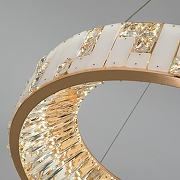 Подвесной светильник Bogate's Cliff 90373/1 цвет плафона/подвески Белый, Мрамор, Прозрачный, цвет арматуры Золото-3