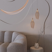 Подвесной светильник Eurosvet Ruche 90380/1 золото цвет плафона/подвески Золото, цвет арматуры Золото-3