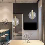 Подвесной светильник Imperiumloft Center CENTER01 цвет плафона/подвески Прозрачный, цвет арматуры Золото-2