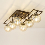 Люстра Citilux Бриз CL106265 цвет плафона/подвески Бежевый, цвет арматуры Коричневый-3