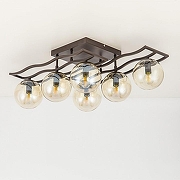 Люстра Citilux Бриз CL106265 цвет плафона/подвески Бежевый, цвет арматуры Коричневый-9