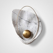 Накладной светильник Imperiumloft Clam CLAM01 цвет плафона/подвески Белый, Серый, цвет арматуры Латунь