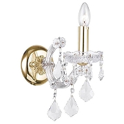 Бра Dio D’Arte Diamante Diamante E 2.1.2.600 G цвет плафона/подвески Прозрачный, цвет арматуры Золото