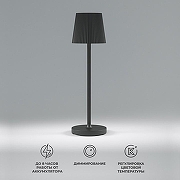 Настольная лампа Elektrostandard Mist a063970 цвет плафона/подвески Черный, цвет арматуры Черный-1