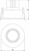Встраиваемый светильник Elektrostandard Artis a066138 цвет Черный-3