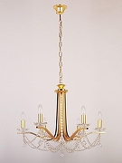Люстра Doge Luce 110 A110L06FA.3 цвет плафона/подвески Прозрачный, цвет арматуры Золото-1