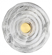 Накладной светильник Artelamp Bevel A1682AP-5PB цвет плафона/подвески Прозрачный, цвет арматуры Латунь