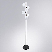 Торшер Artelamp Gemini A2243PN-6BK цвет плафона/подвески Белый, цвет арматуры Черный-1