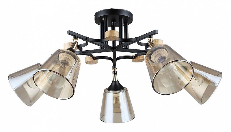 Люстра на штанге Artelamp Glassy A5078PL-5BK 