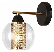 Бра Artelamp Manchester A7045AP-1BK цвет плафона/подвески Бронза, Прозрачный, цвет арматуры Черный