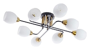 Люстра Artelamp Andrea A8141PL-8BK цвет плафона/подвески Белый, цвет арматуры Черный