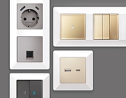 Рамка на 4 поста Ambrella Volt Line AF110104 цвет белый-1