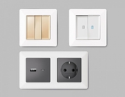 Рамка на 3 поста Ambrella Volt Line AF110123 цвет Белый-1