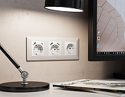 Рамка на 3 поста Ambrella Volt Line AF110123 цвет Белый-3