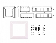 Рамка на 4 поста Ambrella Volt Line AF110204 цвет Жемчужный, Белый-4