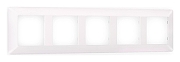 Рамка на 5 постов Ambrella Volt Line AF110205 цвет жемчуг белый