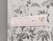 Рамка на 5 постов Ambrella Volt Line AF110205 цвет Жемчужный, Белый-1